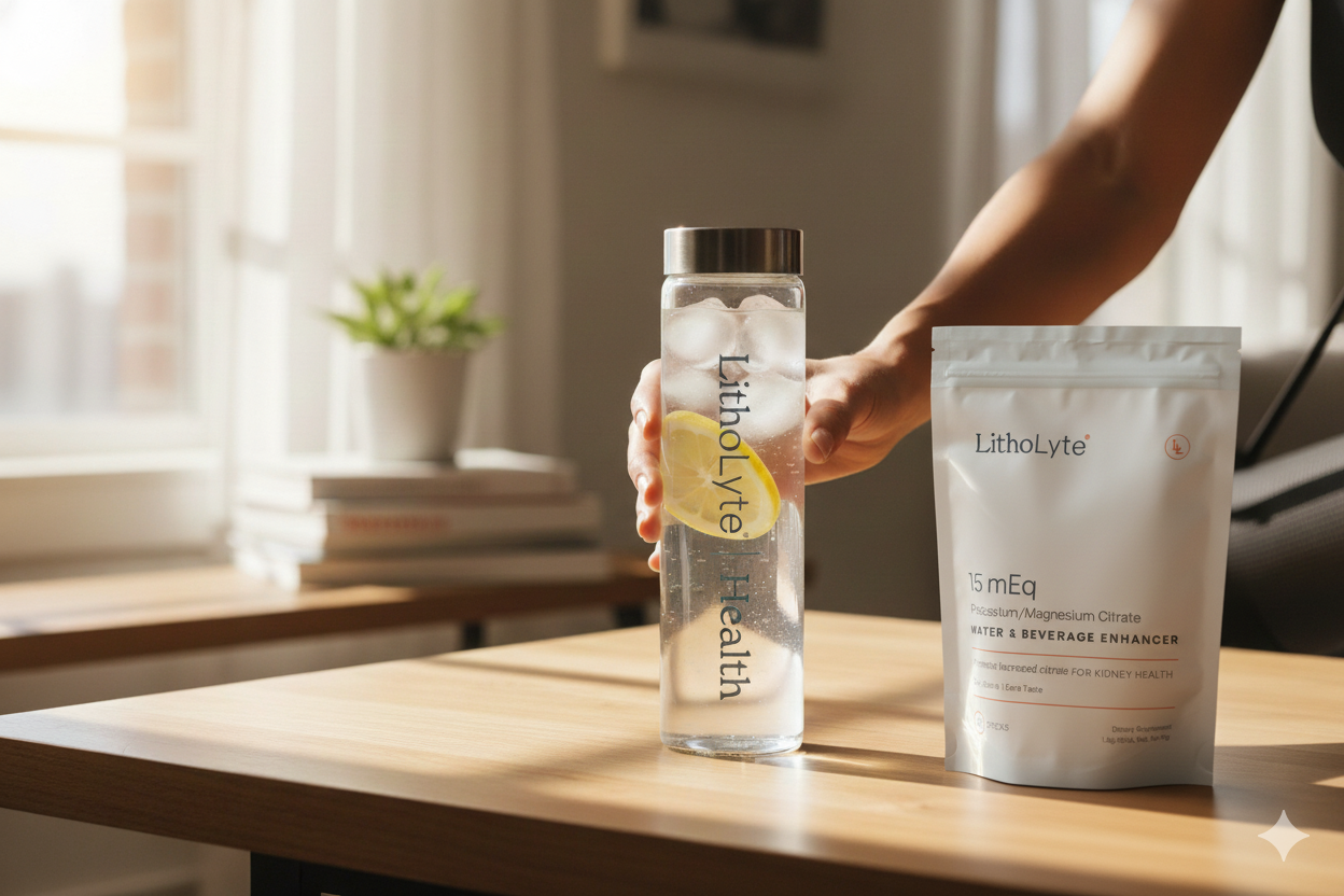 LithoLyte on a kitchen counter