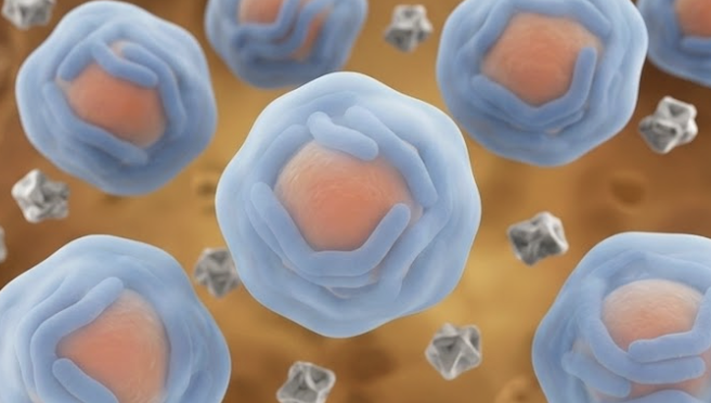 Animation: citrate molecules wrapping around calcium, blocking oxalate from binding